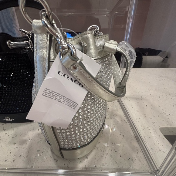 Coach Mini Crystal Drawstring Bucket Bag - **SEE pics** - Picture 5 of 11
